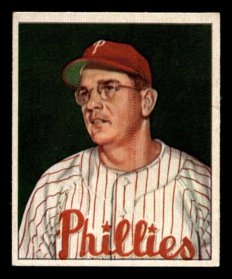 1950 Bowman #226 Jim Konstanty ERR: No Copyright Excellent+ RC Rookie Phillies