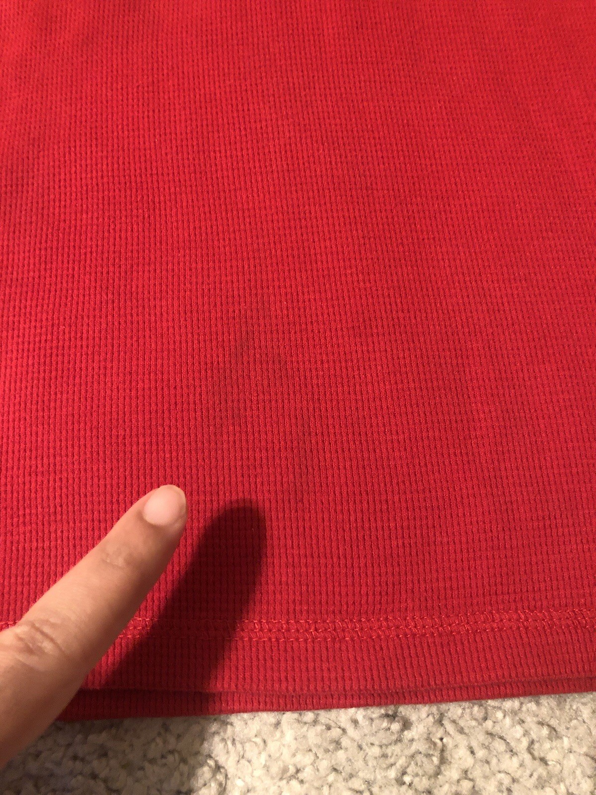 Polo Ralph Lauren Waffle Knit Shirt Boys XL Youth Long Sleeve Red Thermal Stains thumbnail 7