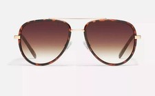 Quay All In Mini Aviator Sunglasses Tortoise Brown Fade New with Tags