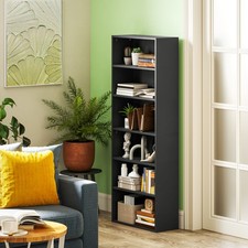 HOMCOM 6 Tier Bookshelf, Freestanding Bookcase w/ Adjustable Shelves Refurbished