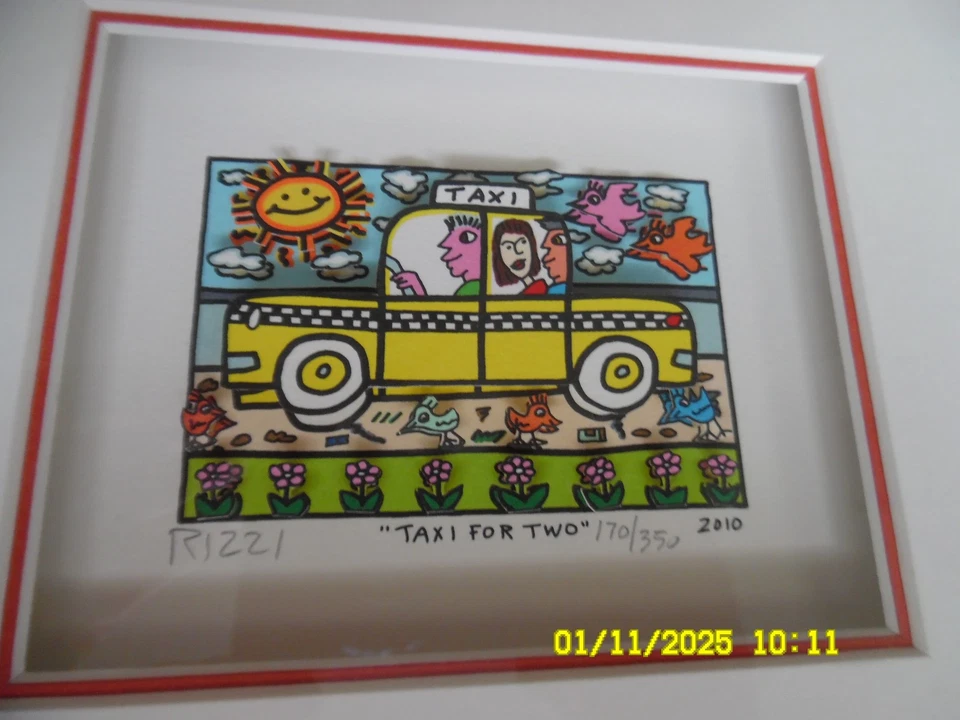 James Rizzi "Taxi For Two" 3D handsigniert 170/350 von 2010 - Bild 3 von 4