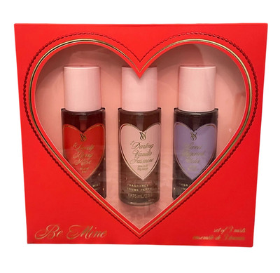 NEW Victoria's Secret Body Fragrance Be Mine Mini Fragrance Mist Gift Set of 3