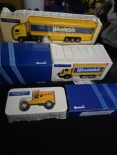 @Corgi Classics  Weetabix Ford Cargo Box Van, Leyland Van, Volvo Lorry - Boxed@