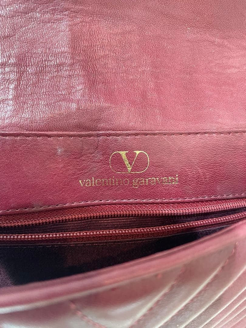 Valentino Garavani Shoulder Bag Leather Compact Authentic Used Japan thumbnail 9