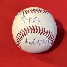Shinnosuke Ogasawara Washington MLB Autographed Signed Kanji OMLB Baseball JSA