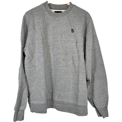 Spiritual Gangster Monogram Classic Crew Sweatshirt in Heather Gray M NWT
