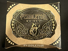 2024 Pendleton Whiskey Let'er Buck Rodeo Cowboy Montana Silversmiths Belt Buckle