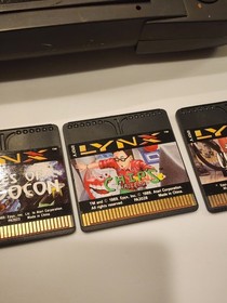 Atari Lynx Handheld Console + 4 Games + Original &ndash; Tested & Working Great!