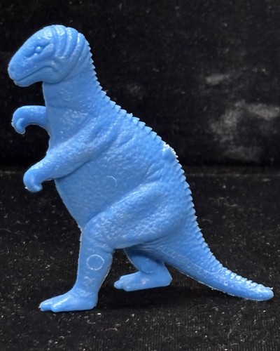 Figura de Juego Prehistórico Marx Plástico Allosaurus Azul Brillante Años 60 De Colección - Imagen 3 de 8