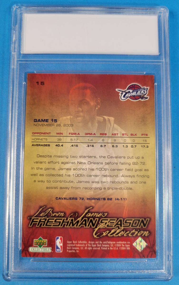 LeBron James 2004 Upper Deck Collectibles Freshman Season #15 BMG