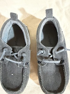 Cat & Jack Kids Grey Slip-On Moccasin Loafer Shoes