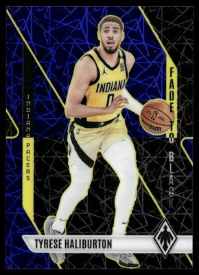 Tyrese Haliburton 2023-24 Phoenix Fade To Black Blue Lazer #12