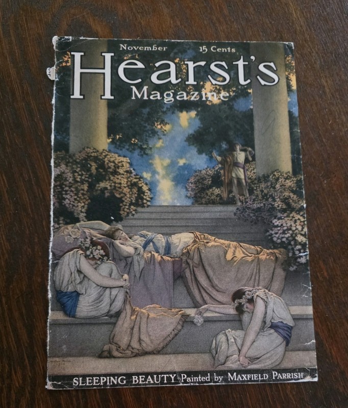 Hearst's Magazine Nov 1912 Maxfield Parrish "Sleeping Beauty" Cover only