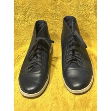 Cole Haan Grand OS CrossCourt Mens Sz 8.5M Navy Leather Sneakers C26436 High Top