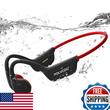 POLVCDG IPX8 Waterproof Bone Conduction Swimming Headphones 32GB Memory