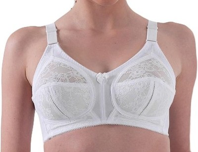 Damen weiß feste Kontrolle Spitze BH BR580 volle Abdeckung Unterstützung Größen bis 44F