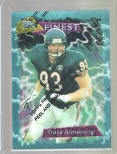 1995 Topps Finest - Trace Armstrong #80 - Chicago Bears