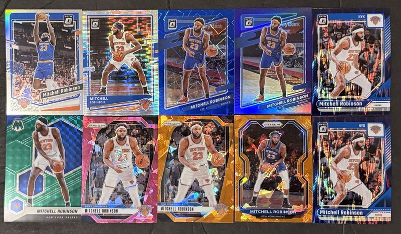 Mitchell Robinson (10) Lot Prizm Optic Mosaic Parallels Orange Ice Purple Shock