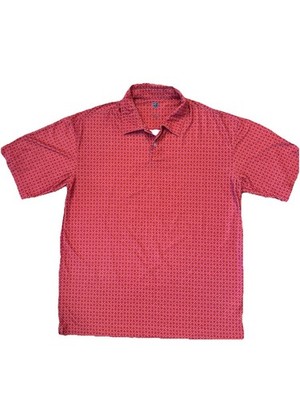 Nike Golf Nike For Dry - Polo Shirt Geometric Print Sz L- Pinkish/Orange