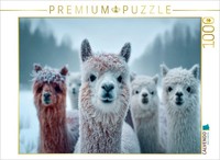 Calvendo Puzzle Alpacas—Curious Winter Friends | 1000 Pieces, Finished Size 25.2