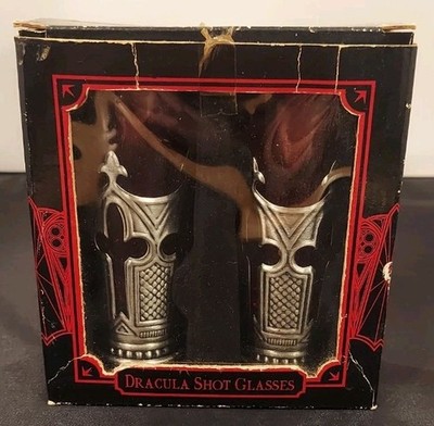 Vintage Dracula Shot Glasses From Spencer Gifts 2003