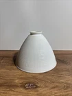 VINTAGE WAFFLE PATTERN MILK GLASS  TORCHIERE LAMP LIGHT SHADE 8 INCH NO CHIPS