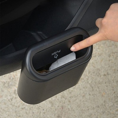 Car Trash Can Garbage Dust Case Storage Pressing Box Pin Interior Accessories
