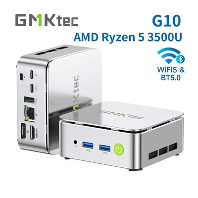 GMKtec G10 | Mini PC | AMD Ryzen 5 3500U | Windows | Bearbone | ohne RAM | ohne SSD
