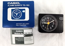 Vintage Casio Quartz Bell Alarm Clock TQ 150 Made In Japan - TESTED!