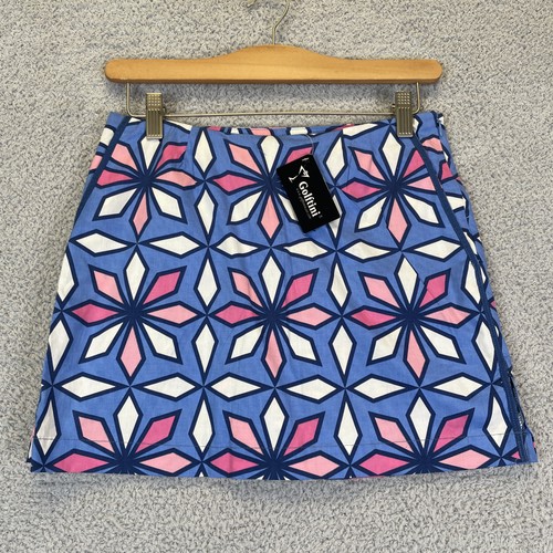 Gonna golf donna Golftini geometrica floreale taglia 0 nuova con etichetta brillante preppy - Foto 1 di 9
