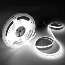 16.4ft Cob Led Strip For Bedroom Living Room - Bright 6000k White Lighting 16.4ft Cob Led Strip For Bedroom Living Room - Bright 6000k White Lighting