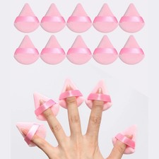 10pcs Triangle Powder Puff Soft Velvet Makeup Sponge Foundation Puff - NEW