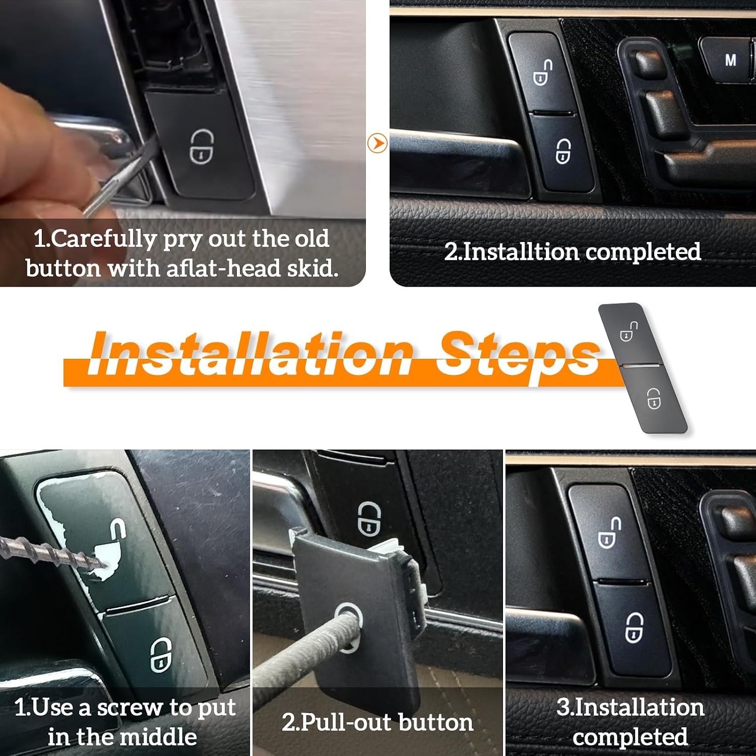 Driver Side Door Lock/Unlock Switch Button Replacement Fit for Mercedes ...