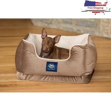 Orthopedic Dog Cuddler Bed W/ Eco-Poly Foam Support Plush Machine Washable New