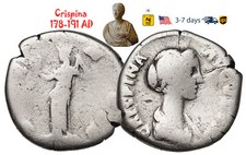 Ancient Roman Empire Coin Silver Bruttia Crispina 178-191 AD Wife COMMODUS#31930