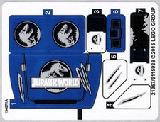 LEGO 75916 - Jurassic World - Dilophosaurus Ambush - STICKER SHEET