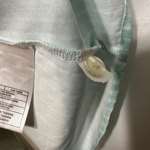 Nike Golf Shirt Youth Size XL 16/18 Aqua/Peach Button Up Dri-Fit Satin Placket - Picture 8 of 11