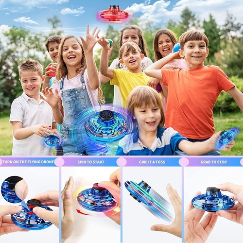 Flying Fidget Spinner Drone Ball UFO Stress Focus Hand Fun Toy LED Kids & Adults - 第 7/44 張圖片