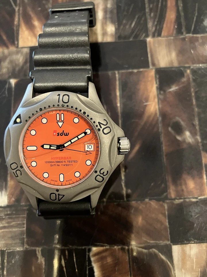 Very Rare Titanium SDW HYPERBAR 12000m/39600ft Quartz Watch Needs Crown Repair ! - Image 2 of 4