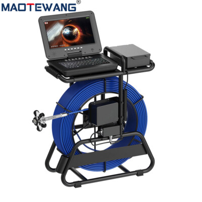 50m Sewer Pipe Inspection Camera 512hz Self-leveling Pipe Camera 10'' Display