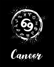 Cancer The Crab Imaginative Loving Intuitive BLACK Zodiac Sign Celestial-MAGNET