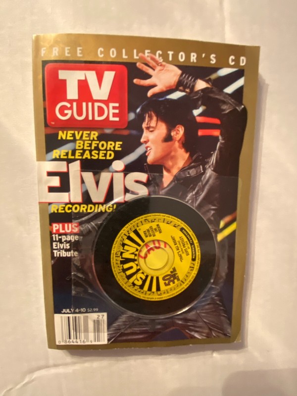 TV Guide Magazine July 4 2004 Elvis Presley WITH Collector's Sun Record Disc CD