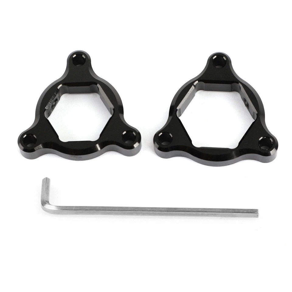 Fork Pre Adjusters Black 19MM Fit for Kawasaki Z1000 07-12 Ninja ZX6R 07-08 A - Image 2 of 4