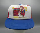 Vtg 1988 Super Mario Bros. Nintendo Youth SnapBack Mesh Trucker Hat NWT! Unused!