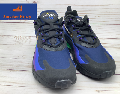 NIKE MEN'S AIR MAX 270 REACT HEAVY METAL AO4971-005 DEEP ROYAL Size