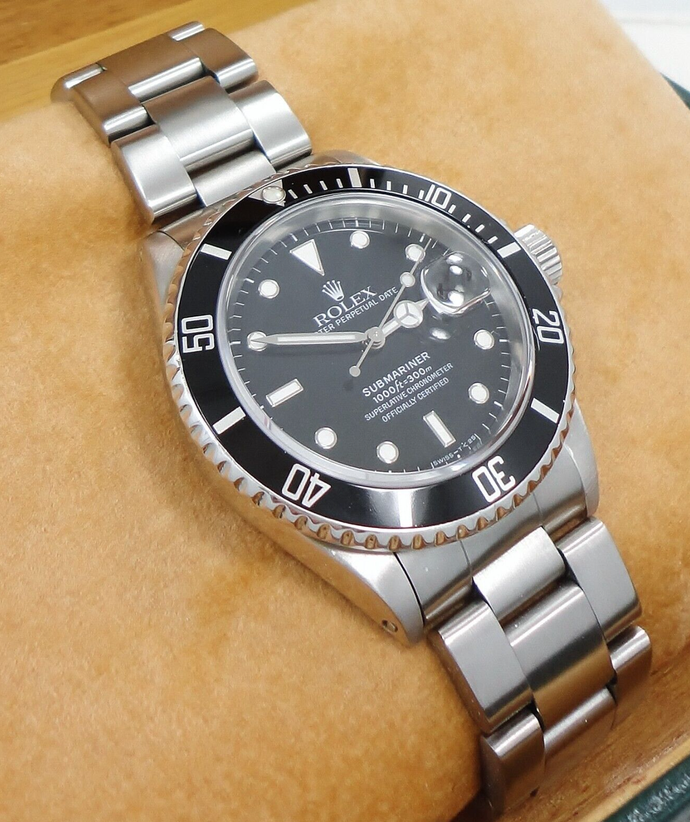 ROLEX Submariner Date 16610 Oyster Stainless Steel Black Dial