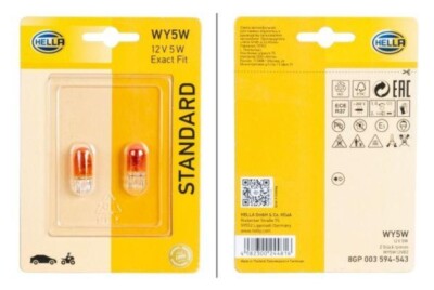 HELLA Glühleuchte 12V WY5W W2,1x9,5d 8GP 003 594-543