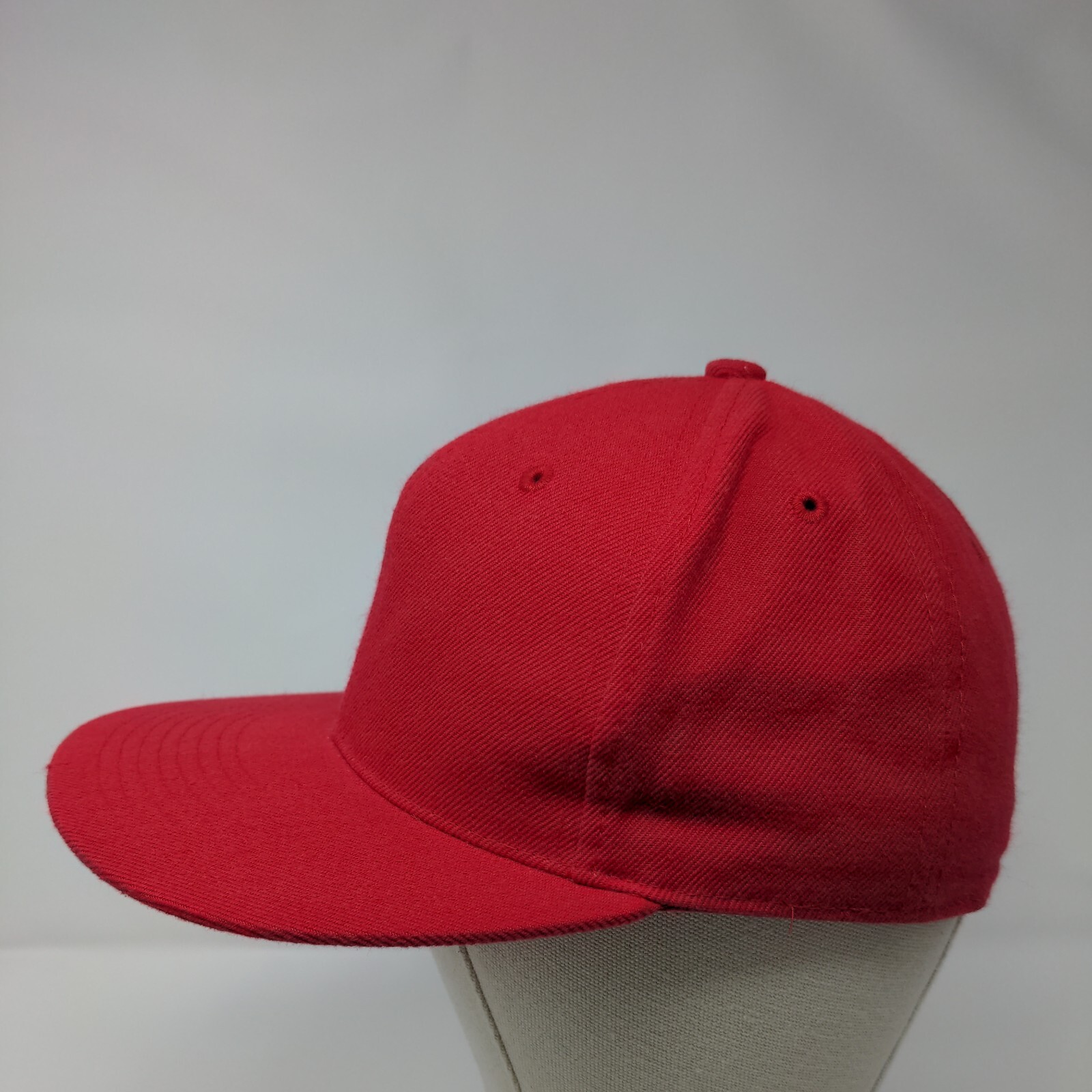 Decky Fitted Hat Red One Size Solid 6 Panel Vent … - image 3