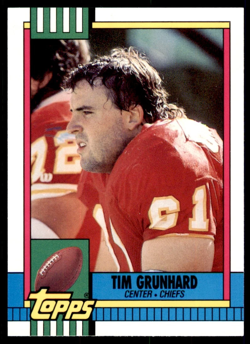 1990 TOPPS TRADED TIM GRUNHARD ROOKIE . KANSAS CITY CHIEFS 103T