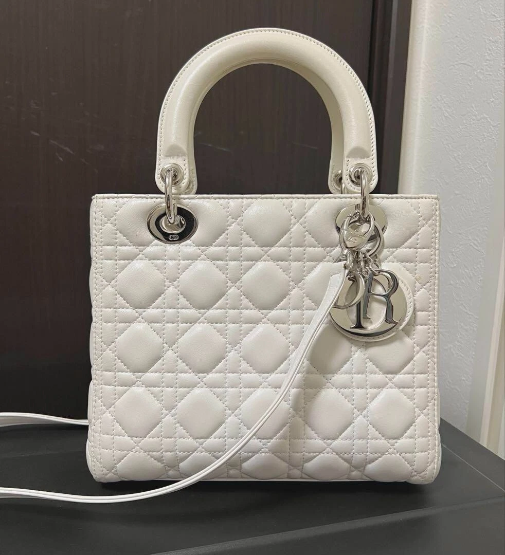 Sac à main Christian Dior Lady Dior Patent Cannage 2WAY authentique du Japon OCCASION